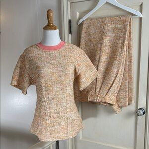 ST. JOHN • Wide Leg Pants & Top Set